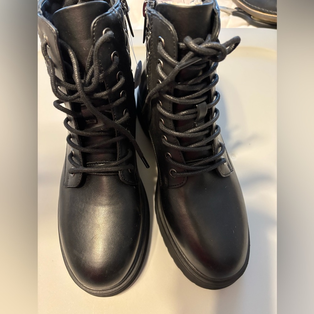 Womens Black Boots Zipper And Lace Up Sonoma Ortholite Eco‎ Size 6
